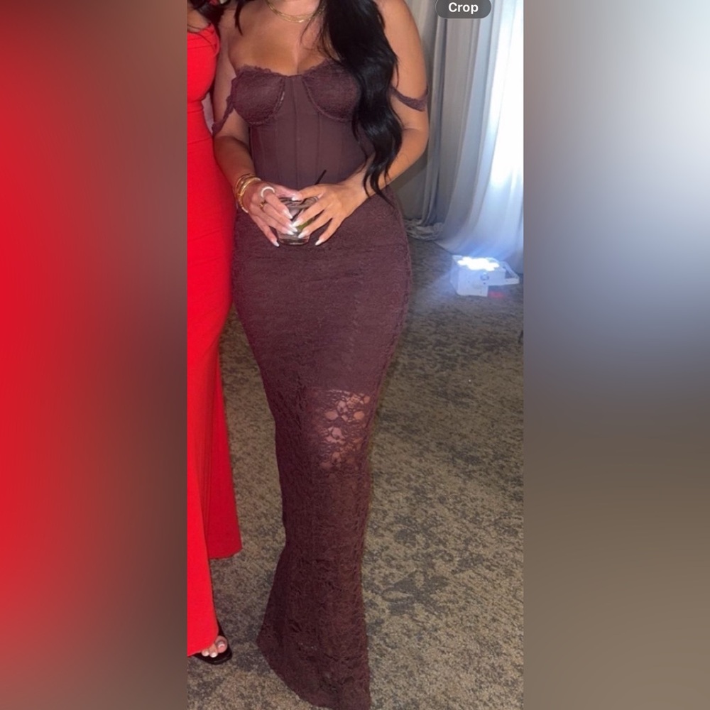 Maxi Dress in Dark Mauve